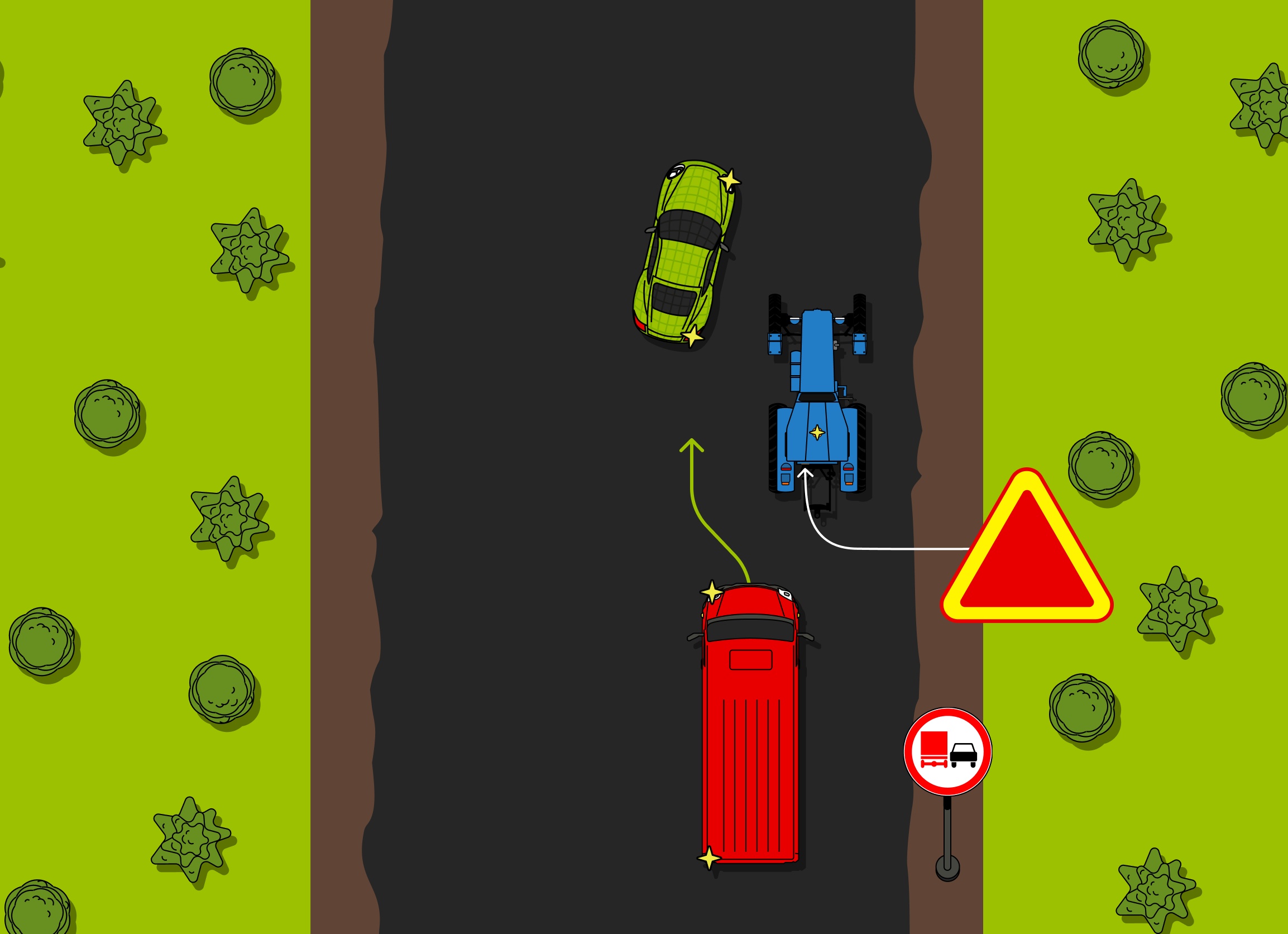 Обгон тихоходов — когда можно, а когда грозит лишение прав?